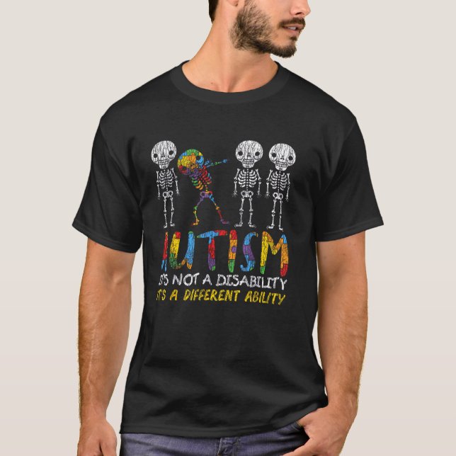 Det är en annan förmåga Autism Acceptans Dabbing T Shirt (Framsida)
