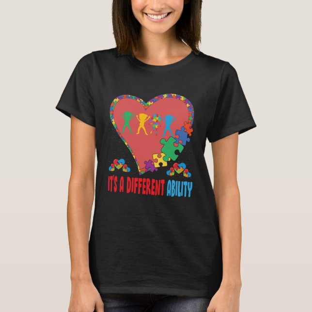 Det är en annan förmåga Autism Acceptans T Shirt (Framsida)
