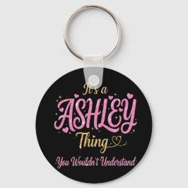 Det Är En Ashley Sak Rosa Guld Kvinnor Present Nyckelring