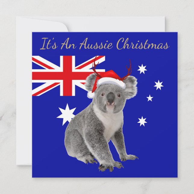 Det är en australiensisk jul med en koala kort (Framsida)
