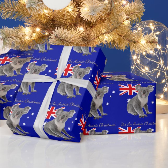 Det är en australiensisk jul med en koala presentpapper (Helgdagar)