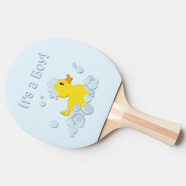 Det är en Baby blue pojkbubbla Pingisracket (Baksidan )