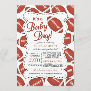 Det är en baby boy fotboll baby shower inbjudningar