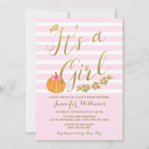 Det är en baby shower för flickapumpanedgång inbjudningar