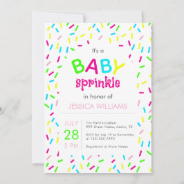 Det är en Baby Sprinkle Shower Rainbow Sprinkles Inbjudningar