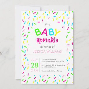 Det är en Baby Strössel Shower Regnbågsströssel Inbjudningar