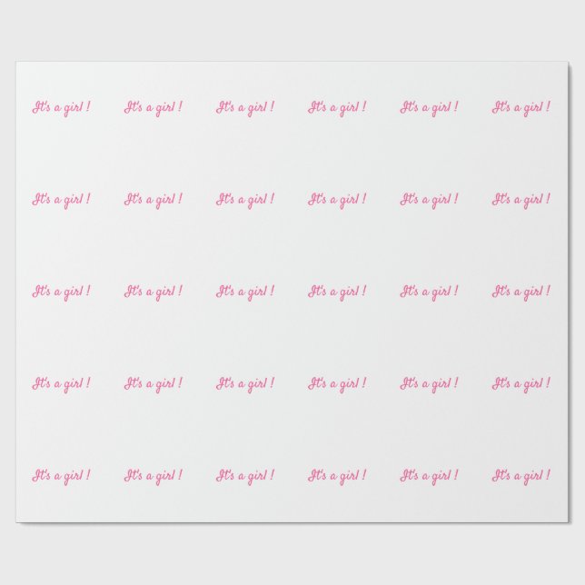 Det är en babyflicka Minimalist Presentpapper (Platt)