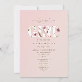 Det är en babystötare för flicka inbjudningar