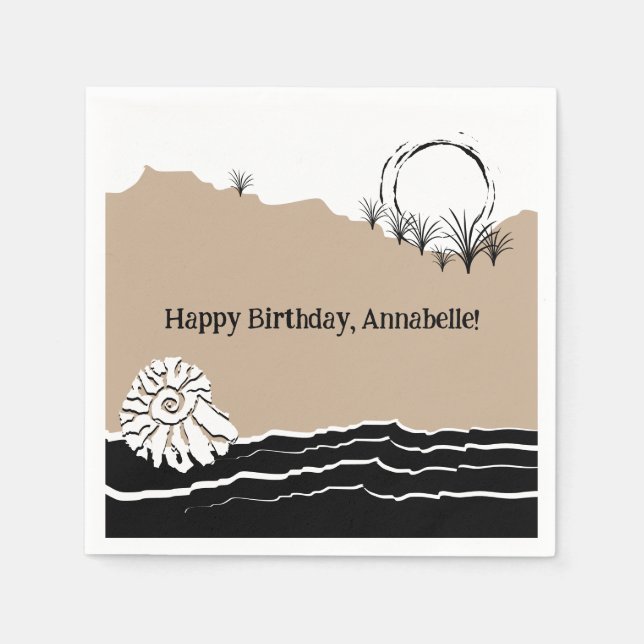 Det är en Beach-Födelsedagsfest Pappersservett (Framsidan)