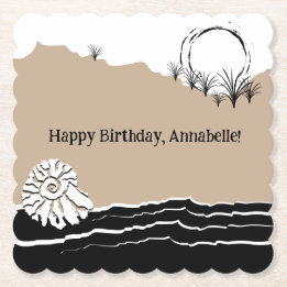 Det är en Beach-Födelsedagsfest Underlägg Papper