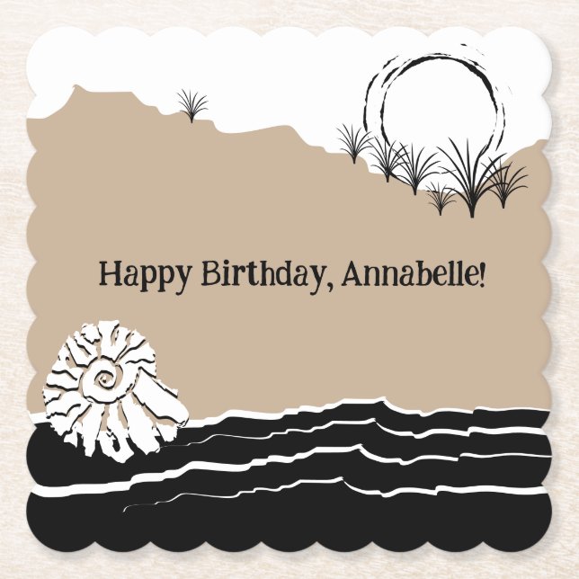 Det är en Beach-Födelsedagsfest Underlägg Papper (Framsida)