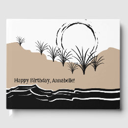 Det är en Beach Party Grattis på födelsedagen Namn Gästböcker