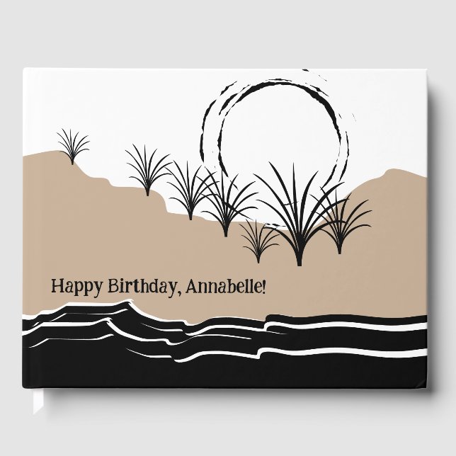 Det är en Beach Party Grattis på födelsedagen Namn Gästböcker (Framsida)