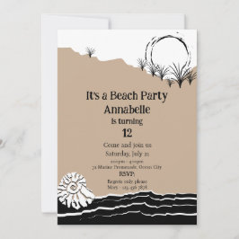 Det är en Beach Party-inbjudan på födelsedagen Inbjudningar