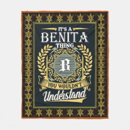 Det är en Benita Sak som du inte kunde förstå Fleecefilt