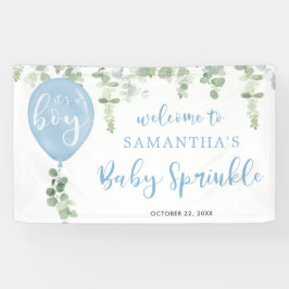 Det är en blå ballong Eucalyptus baby sprinkle