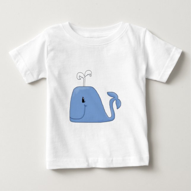 Det är en blå val tee shirt (Framsida)