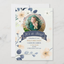 Det är en Blommar för pojkfödelsemönster och Gult Meddelande