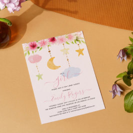 Det är en blommigt babydusch i party spara datumet