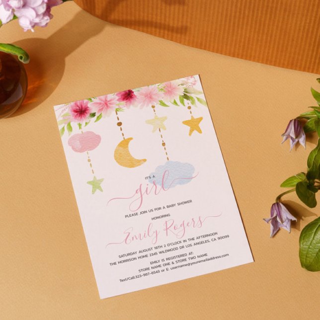 Det är en blommigt babydusch i party spara datumet (Skapare uppladdad)