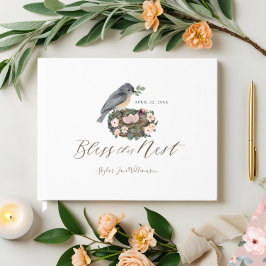 Det är en Blommigt Bird's Nest Baby Shower Gästböcker