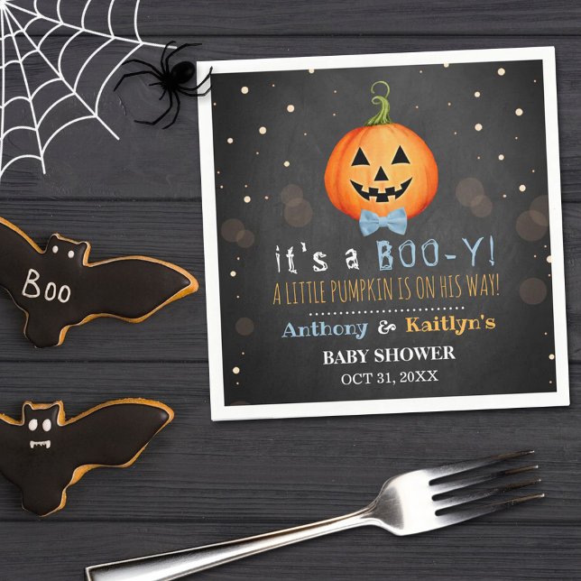 Det är en Boo-y! Little Pumpkin Halloween Baby Sho Pappersservett (Skapare uppladdad)