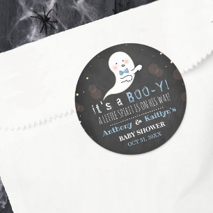 Det är en Boo-y! Little Spirit Halloween Baby Show Runt Klistermärke