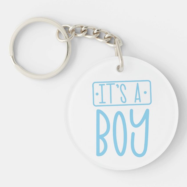 Det är en Boy Acrylic Keychain (Framsidan)