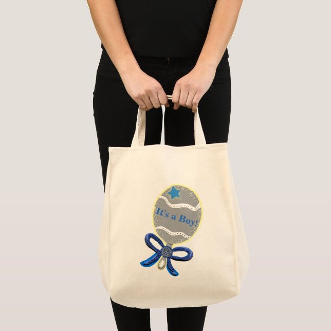 Det är en Boy Blue Baby Rattle Tote bags Tygkasse (Framsida (produkt))
