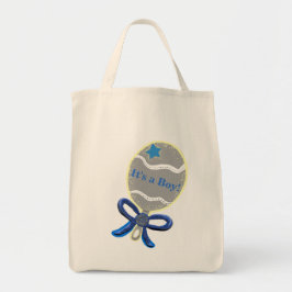 Det är en Boy Blue Baby Rattle Tote bags Tygkasse