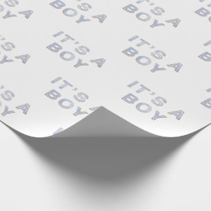 Det är en Boy Blue Baby Wrapping Papper Presentpapper