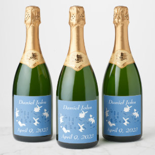 Det är en Boy Bunnies Sparkling Vin-etikett