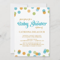 DET ÄR EN BOY CONFETTI | BABY SHOWER-INBJUDAN