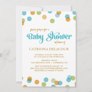 DET ÄR EN BOY CONFETTI BABY SHOWER-INBJUDAN INBJUDNINGAR