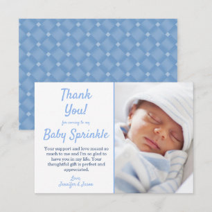 Det är en Boy Cute Blue Baby Sprinkle Tack Kort