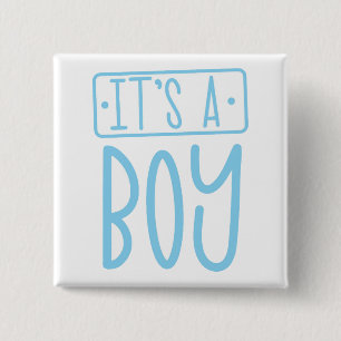 Det är en Boy Cute Firande Button Knapp
