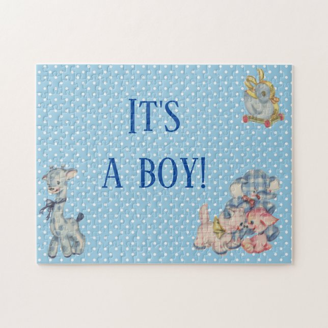 Det är en Boy Gender Reveal Blue Pussel (Horisontell)