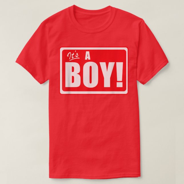 Det är en Boy Gender Reveal Boy Baby Birth Announc T Shirt (Design framsida)