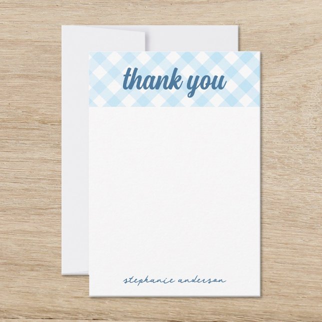 Det är en Boy Gingham Baby Shower Tack Kort (Skapare uppladdad)