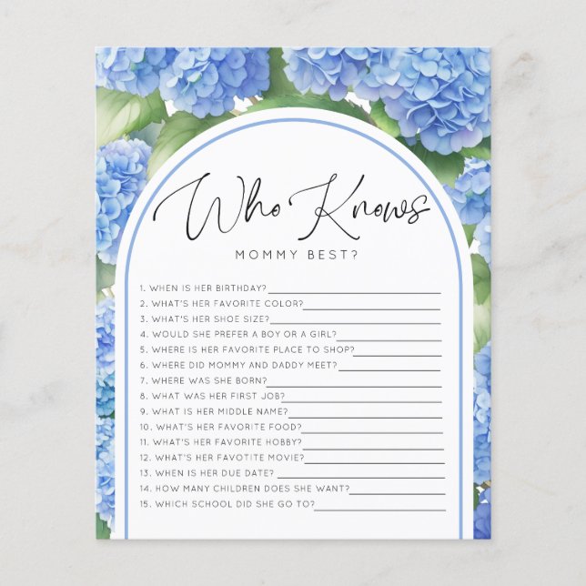 Det är en Boy Hydrangea som känner till Mamma Game (Framsida)