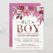 Det är en Boy Lila och Guld Confetti Boy Shower