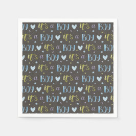 Det är en Boy Nyfödd bebis Pappersservett