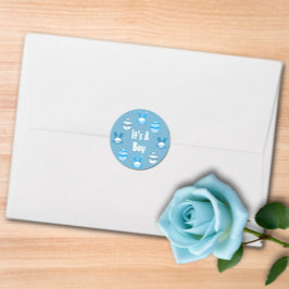 Det är en Boy Påsk Runt Klistermärke