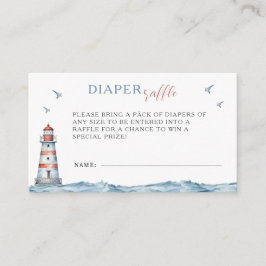 Det är en Boy Watercolor Nautical Diaper Raffle Tilläggskort