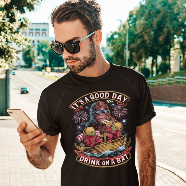 "DET ÄR EN BRA DAG ATT DRICKA PÅ ETT BÅT T SHIRT (Skapare uppladdad)