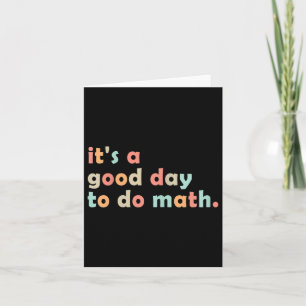Det är en Bra dag att göra Math Back to school mat Kort