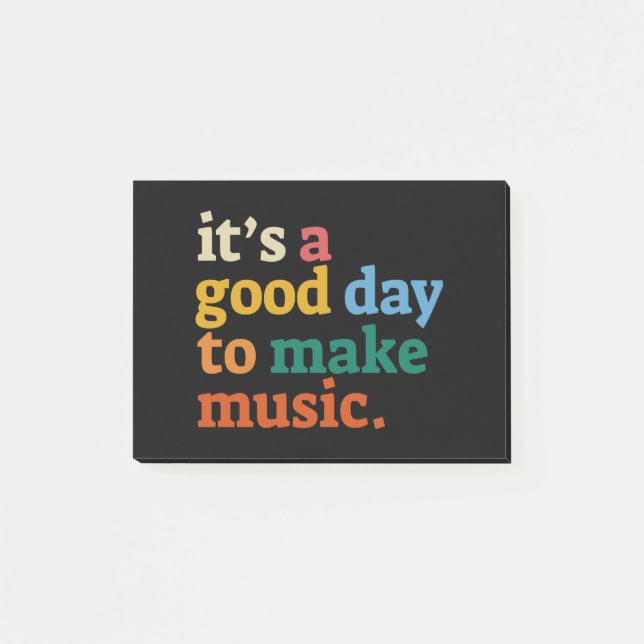 Det är en bra dag att göra musik post-it block (Framsida)