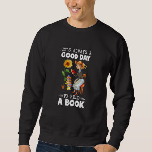 Det är en Bra dag att läsa en Bok Cute Readi Lång Ärmad Tröja