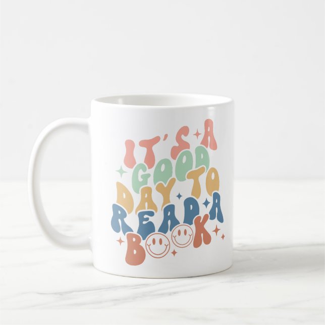 Det är en Bra dag att läsa en Bok Kaffemugg (Vänster)