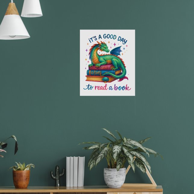Det är en Bra dag att läsa en Bok Poster (Vardagsrum 1)